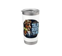 Talk Derby To Me Funny Horse Racing fiesta humor ecuestre Vaso térmico de acero inoxidable de doble pared