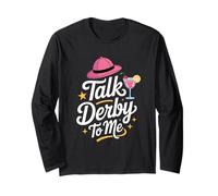 Talk Derby to ME Funny Horse Sarcástico Dicho Manga Larga