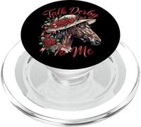Talk Derby To Me Horse Racing Fan Floral Hat PopSockets PopGrip para MagSafe