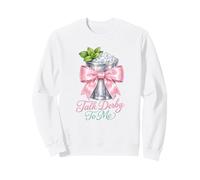 Talk Derby To Me Pink Bow Mint Julep Coquette Carreras de Caballos Sudadera