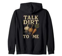 Talk Dirt To Me Funny Jardinería Veggie Roots Humor Granjero Sudadera con Capucha