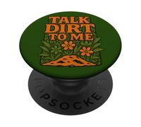 Talk Dirt to Me Juego de Palabras Divertido para Amantes de Las Plantas de jardinería PopSockets PopGrip Adhesivo