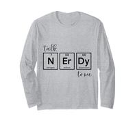 Talk Nerdy To Me - Ciencias Tabla periódica Nerd Manga Larga