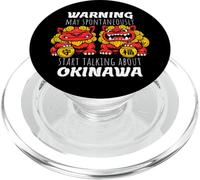 Talk Okinawa Shisa Guardian Lion Lover Japón Viajes Japonés PopSockets PopGrip para MagSafe