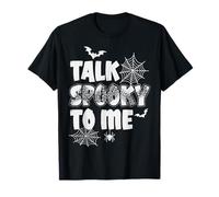 Talk Spooky To Me Funny Halloween Ghost Bat Spider tee Camiseta