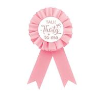 Talk Thirty To Me - Pin de hojalata, pin de botón rosa de feliz cumpleaños 30, pin de roseta de cumpleaños para mujer, botones de broche de diamante para fiesta de 30 cumpleaños, hojalata, Rosette
