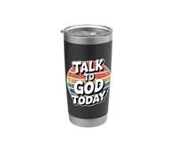 Talk To God Today Vaso térmico de acero inoxidable de doble pared