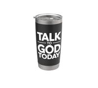 Talk To God Today Vaso térmico de acero inoxidable de doble pared