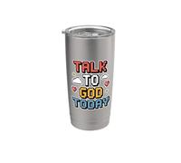 Talk To God Today Vaso térmico de acero inoxidable de doble pared