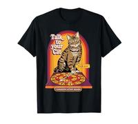Talk to Your Cat Sarcastic Retro Vintage Funny Adult Humor Camiseta