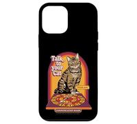 Talk to Your Cat Sarcastic Retro Vintage Funny Adult Humor Carcasa para iPhone 12 mini