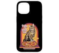 Talk to Your Cat Sarcastic Retro Vintage Funny Adult Humor Carcasa para iPhone 15