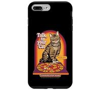 Talk to Your Cat Sarcastic Retro Vintage Funny Adult Humor Carcasa para iPhone 7 Plus/8 Plus