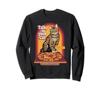 Talk to Your Cat Sarcastic Retro Vintage Funny Adult Humor Sudadera