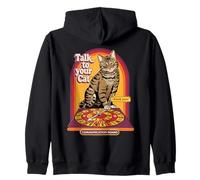 Talk to Your Cat Sarcastic Retro Vintage Funny Adult Humor Sudadera con Capucha