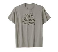 Talk Turkey to Me Divertido Diseño de Acción de Gracias Lindo Juego de Palabras Camiseta