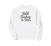 Talk Turkey to Me Divertido Diseño de Acción de Gracias Lindo Juego de Palabras Sudadera