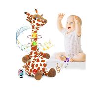 Talking Giraffe Plush Toy, Dancing Singinging Recording Baby Toy, Luminous Baby Interactive Plush Toy for 2 3 4+ Years Children