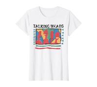 Talking Heads Amarillo Retro Graphic Camiseta gráfica económica, Mujer, Blanco, S