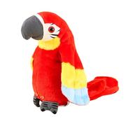 Talking Parrot, Plush Record Repeat Doll, Interactive Voice Playback, Funny Twerking Animation, Repeating Toy for Birthday, Nursery, Bedtime, Backyard, Daycare, Classroom, 4.72x4.33x8.66 inches