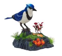 Talking Parrot Toy - 16cm Interactive Electronic Pets | ABS Simulation Bird Desk Ornament, Animated Sound Activated Repeating Chirping Bird Pen Holder Kids Novelty Toy Birthday Gift