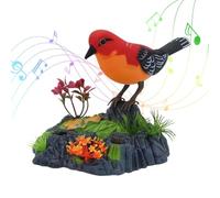 Talking Parrot Toy - 16cm Interactive Electronic Pets | ABS Simulation Bird Desk Ornament, Animated Sound Activated Repeating Chirping Bird Pen Holder Kids Novelty Toy Birthday Gift