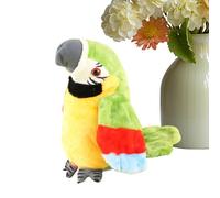 Talking Parrot Toy, Interactive Plush Bird That Repeats Words and Twerks, Realistic Speech Training Tool Kids, Fun Educational Companion for Backyard Entertainment, Preschool Learning, 12x11x22cm