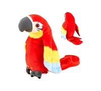Talking Parrot Toy, Interactive Plush Bird That Repeats Words and Twerks, Realistic Speech Training Tool Kids, Fun Educational Companion for Backyard Entertainment, Preschool Learning, 12x11x22cm