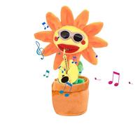 Talking Sunflower Toy - Láusula Musical Brillante, repetición de la muñeca de grabación | Flor de saxofón cante con 200 Canciones y melodía de Feliz cumpleaños, Regalo divertid