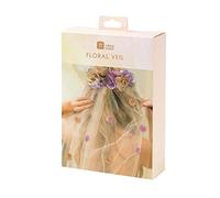 Talking Tables - 1 Diadema Floral con Velo para Novias - Accesorio Elegante y Sofisticado para Despedida de Soltera - Tamaño Universal