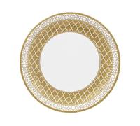 Talking Tables 10 platos de papel resistentes dorados, platos desechables reciclables, decoraciones de mesa para fiestas, celebraciones EID, picnics, aniversarios, bodas, 23 cm, color blanco
