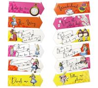 Talking Tables | 12x Alice in Wonderland Arrow Signs, Decoración Colgante para Fiesta de Té de Sombrereros Locos con Citas y Personajes del Libro