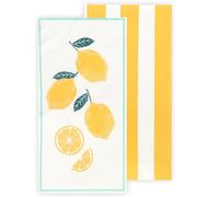 Talking Tables 16 servilletas de papel largas de alta calidad para almuerzo, color amarillo a rayas, servilletas desechables de cítricos, servilletas de dos caras para decoupage para fiestas al aire