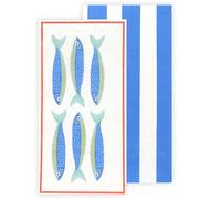 Talking Tables 16 servilletas desechables de papel de sardina para almuerzo, servilletas desechables de doble cara para decoupage, vajilla para cenar de verano, pícnics de papel reciclado, 40 cm, 3