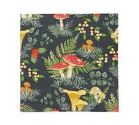 Talking Tables Servilletas de cena de otoño con hongos y hongos del bosque del bosque, paquete de 20 servilletas de papel reciclables para Navidad, fiesta infantil, invierno, decoupage, almuerzo de
