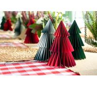 Talking Tables 3 panales de papel para decoración de Navidad, árboles de Navidad reutilizables de primera calidad para mesa, chimenea, alféizar de ventana, país de las maravillas de invierno, tema de