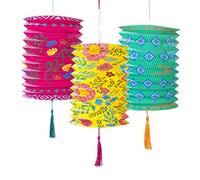 Talking Tables PAPERLANTERN Boho Paper Lanterns 3Pk, Papel, Rosa