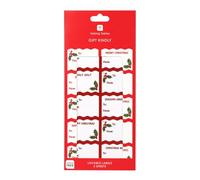 Talking Tables 50 etiquetas navideñas de acebo botánico, 5 hojas, sin plástico, reciclables, para regalos y bolsas de regalo