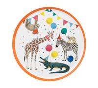 Talking Tables 8 platos de papel con temática de animales de safari para niñas y niños, cumpleaños o baby shower | Jungle Zoo, platos desechables aptos para niños y niñas, elección ecológica, baya