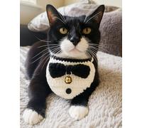 Talking Tables Bandana de Gato para Halloween, pañuelo para Mascotas, Accesorio de Esmoquin de Ganchillo para Perros, Gatos y Cachorros, Accesorios Lavables con Divertidos diseños Hechos a Mano