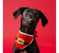 Talking Tables Bandana Festiva de Terciopelo para Perros y Gatos con diseño de cinturón de Papá Noel, Traje de Navidad para Mascotas o Accesorio de Regalo para Gatos y Perros