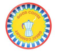 Talking Tables Bandeja Redonda Grande para Servir Bebidas, Aperitivos, condimentos, diseño de café Decorativo y Colorido, Ideal para cenas de Verano, barbacoas, cenas al Aire Libre en el jardín