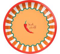 Talking Tables Bandeja Redonda para Servir con diseño de Chile para té, café, Bebidas, Alimentos, sándwiches, diseño Decorativo, Barbacoa, cumpleaños, vajilla de Lata de 30 cm