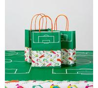 Talking Tables Bolsas de fiesta asas niñas | Paquete de 8 reciclables y desechables para regalo, golosinas, recuerdos, Copa Mundial FIFA, Fútbol