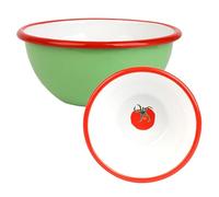 Talking Tables Bon Appetit - Cuenco esmaltado verde tomate hecho a mano de 14 cm, inastillable y apto para lavavajillas, vajilla reutilizable para comedor interior y exterior, aperitivos, postres