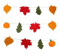 Talking Tables Cadena de Halloween con diseño de Hojas de otoño para Interiores, decoración Divertida para cumpleaños, Fiesta de cumpleaños, decoración del hogar, 16 Luces LED, Funciona con Pilas