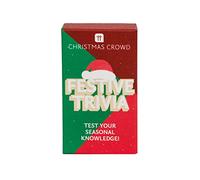 Talking Tables Christmas Trivia Game | Preguntas de prueba de Navidad, divertidos juegos de mesa para familias, niños, adultos, relleno de calcetines, regalos para él o ella, rojo, CCROWD-FESTIVETRIV