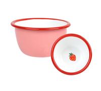 Talking Tables - Cuenco de esmalte rosa hecho a mano, duradero, para fresas, cacahuetes, patatas fritas, salsas, frutas, picnics, barbacoa, ligero, fácil de limpiar, apto para lavavajillas, 10 cm