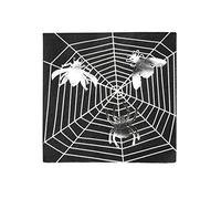 Talking Tables decoraciones de fiesta de navidad temporada festiva Decorations - Servilletas de papel, diseño de araña, 16 unidades, color plateado