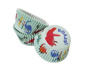 Talking Tables DINO-CAKECASE Dinosaur Cake Cases-Paquete de 30, Papel,
